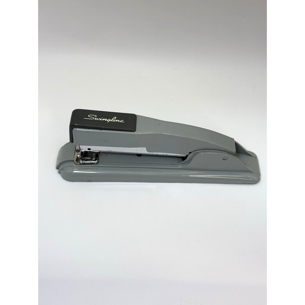 1950s VTG Swingline 27 Gray Metal Stapler USA Art Deco Mid Century Desk Office